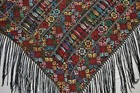 Handmade Tatreez Palestinian Bedouin Wrap Scarf     Embroidered Shawl