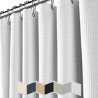 Shower Curtain White - Hotel Style Shower Curtains For Bathroom With Waffle D   