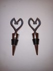 Heart Wine Bottle Stopper Replacement Cork Heart Shaped Metal 5   