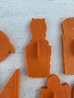 Vintage Plastic Halloween Cookie Cutters Press Owl Pumpkin Ghost Bat Set Of 10