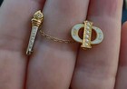 Vintage Enamel Rhinestone Fraternal Organization Pin Award Examplar B E Pin