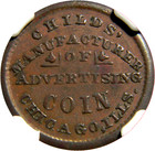Chicago   1863 Childs Civil War Token Ngc Ms 63  R-6 Top Pop  22-9 
