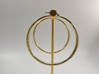 14k Real Solid Yellow Gold 55mm Diamond Cut Finish Hoop Earrings