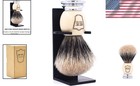 Parker Pure Badger Shaving Brush - Ivory   Chrome