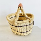 Heddle   Lamm Kandiga Mini Bolga Basket Blue Striped