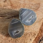 Natural Agate Geode Pair  Beautiful Polished Baby Brazilian Agate Geode 9g
