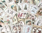 Christmas Card Lot Of 150  Cards Each  Size Approximately 2 5x3 5    For Crafts  5