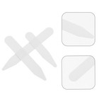 200pcs White Collar Stays Bones Stiffeners In 3 Sizes For Men Dressing