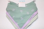 Nwt Carter s Just One You Floral Striped Bandana Bibs 6 Piece