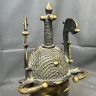 Fine Bronze Bust Of King Of Benin Nigeria 15 h X 7 5  X 5  Royal Cast Sculpture