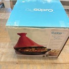 Cucina Pro Red Enamel Cast-iron Stoneware 4qt Moroccan Tagine New Open Box