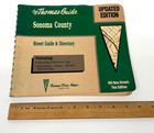 Vintage 1992 Thomas Bros Map Sonoma County Street Guide Directory Spiral Bound
