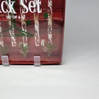 Boston Warehouse Glass Candy Cane Swizzle Stick Set Of 6 Holly Christmas