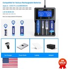 Battery Charger 4 Bay Usb C Charger Lcd Display 18650 21700 Li-ion Ni-mh