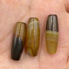Three Beautiful Rare Ancient Indo Tibetan Agate Carnelian Beads