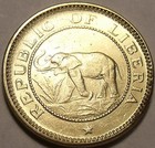 Rare Gem Unc Liberia 1937 Half Cent 1st Coin Ever Minted By Liberia elephant f s