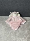 Stephan Baby Pink Lamb Lovey Plush Sherpa Satin Trim Security Blanket Toy Nunu