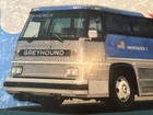 Vintage Greyhound Bus Cutout Display Sign