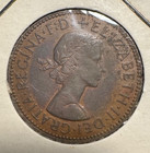 1960 Uk Great Britain Half Penny Bronze Coin - Excellent Condition