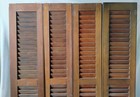 Lot 4 Antique Wood Interior Louver Plantation Window Shutter Panels 42  High