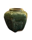 Antique Chinese Green Glazed Pottery Vase
