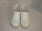 Dansko White Leather Professional Slip-on Clogs Comfort Shoes Womens Size 38
