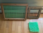2 Vintage Wooden Looms Weaving Crafts Hand Made One Square And One Rectangle