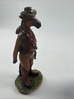 Anthropomorphic Horse Figurine Western Cowboy Gunslinger With Boots Hat 5    Tall