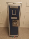 New Blue British Airways Half Waste Trolley Hostess Galley Cart Bin  323