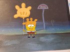Spongebob Squarepants Original Production Cel Cell Animation Art Rock Bottom