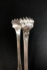French 950  mercury  Sterling Silver Lions Paw Sugar Tongs Monogram 5 25in 53 2g