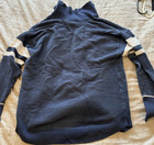 Offline By Aerie Men s Blue Rib-knit Quarter Zip Mock Neck Pullover Sweater M