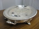 Rmk99 Rare Vtg 25 x17  Unique Silver Plated Hot-water Footed Platter Vgc St135