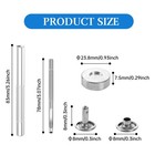 Leather Rivets Double Cap Snaps Metal Studs Setting Tools 8x8mm 100 Sets