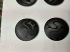 Antique Vintage Lot Of 8 Black Satin Finish Buttons With Design