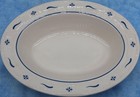Longaberger Woven Traditions Classic Blue Oval Serving Bowl Usa 11 