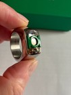 Green Lantern 2012 Green Signet Ring Stainless Steel Size 11 W box And Bag