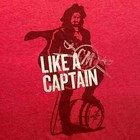 New Captain Morgan Promo T-shirt - Like A Captain - Light Red -  xl 