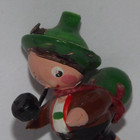 Vintage German Boy Hiker With Pipe Wooden Miniature Figure 1 5 