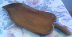 Vintage Hawaiian Koa Wood Bowl By Blair   s Hawaii     Leaf Design Tiki Platter - A3
