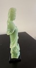 Vintage Chinese  Goddess Guanyin Statue 9  Tall Resin faux Jade