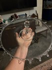    vintage Heisey Lariat Clear Glass Center Handle Sandwich Tray - 13  Round Platt