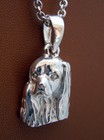 Sterling Silver Cavalier King Charles Spaniel Head Study Pendant
