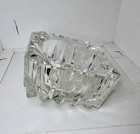 Heavy Mikasa Lead Crystal Clear Ashtray 6 25    Holds 2 Cigars Or Cigarettes