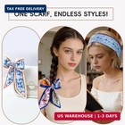Zxzh 6 Pack Fashion Scarves For Women  Versatile Boho Head Scarf   Satin Scarf F