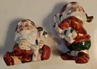 1990 Fitz   Floyd Old World Christmas Santa Elves Salt And Pepper Shakers Vtg