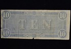 1864  10 Confederate States Of America     Vf Very Fine     Richmond 114    trusted   