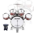 Toy Drum Set For Toddler Kids   Jazz Drum Kit With 5 Drums Percussion Musical   