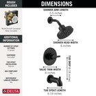 Delta Nicolih2okinetic Tub   Shower Matte Black-certified Refurbished