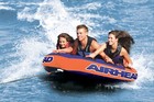 Airhead Slice Towable 1-3 Rider Tube For Boating And Water Sports  Kwikt Orange